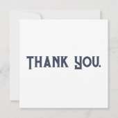 Marinegroen Abstract Bloemig Elegant Bedankkaart (Achterkant)