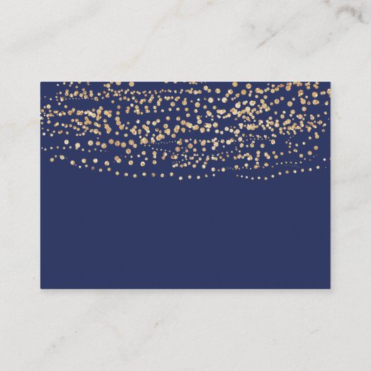 Marinegroen Gouden Maan & Sterren Luier Raffle Informatiekaartje (Achterkant)