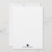 Marinegroene pauw-gardenkerkuitnodiging kaart (Achterkant)