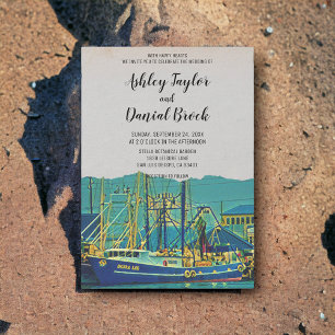  marinehaven bestemming bruiloft kaart