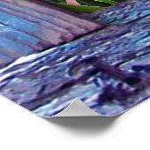  marinehout, vis, roze koraal poster (Hoek)