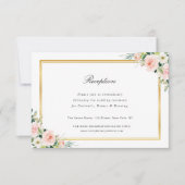 marinekaart en bruinroze bruinktbruinbruistoesterk RSVP kaartje (Voorkant)