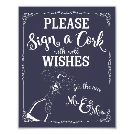 marinekaarten en cadeaubonnen voor bruiloft foto afdruk (Voorkant)