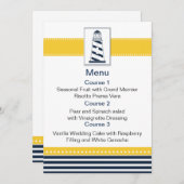 marinekaarten, vuurtoren, nautische menukaarten menu (Voorkant / Achterkant)