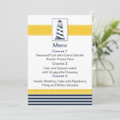 marinekaarten, vuurtoren, nautische menukaarten menu (Staand voorkant)