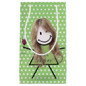 marinekaartje op poka - dots klein cadeauzakje (Voorkant)