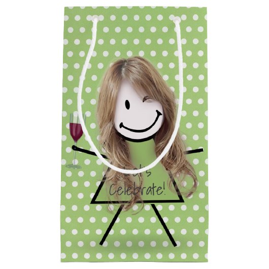 marinekaartje op poka - dots klein cadeauzakje (Voorkant)