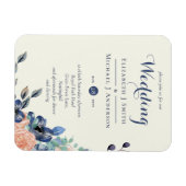 Marinekoraallegantie - Floral Wedding Items Magneet (Horizontaal)