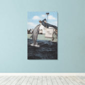 Marineland, Florida - Sailor Mouthfeed Canvas Afdruk (Insitu (Houten vloer))