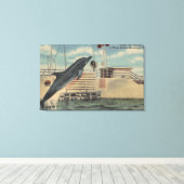 Marineland, Florida - Uitzicht van Pudgy de Canvas Afdruk (Insitu (Houten vloer))