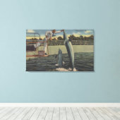 Marineland (Florida) - Uitzicht van veevoer Canvas Afdruk (Insitu (Houten vloer))