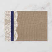 Marinelint op Burlap & Lace Trouwdetail Informatiekaartje (Achterkant)