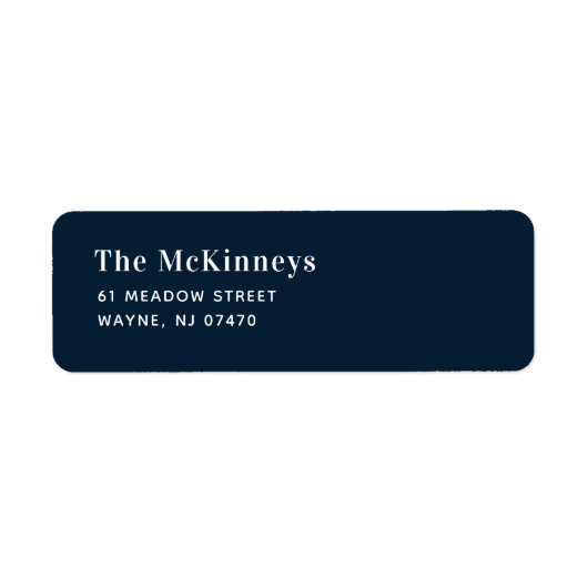 Marineminalist retouradres etiket (Voorkant)