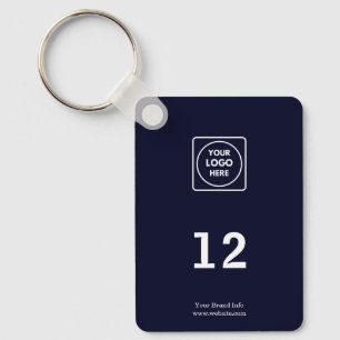marinenummer   Modern Blue Hospitality Logo Design Sleutelhanger
