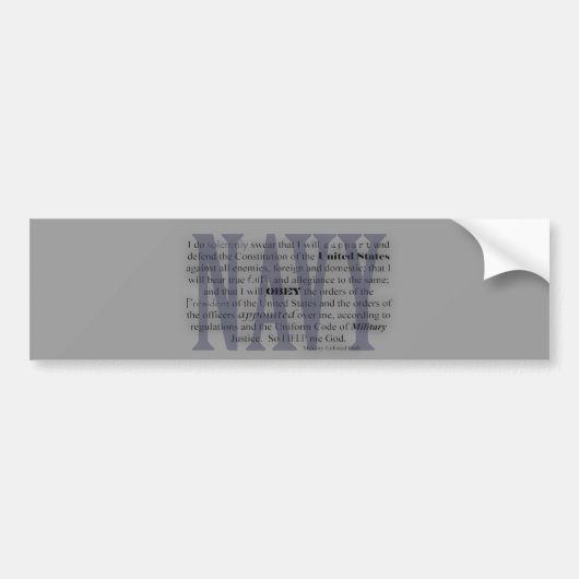 marineoath bumpersticker (Voorkant)