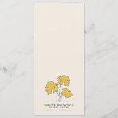 Marinepalm Tropisch Botanisch blad Menu (Achterkant)