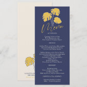 Marinepalm Tropisch Botanisch blad Menu (Voorkant / Achterkant)