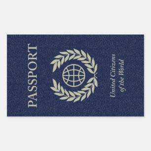 marinepaspoort rechthoekige sticker