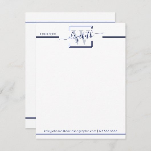 marineprofessional | Van de schrijftafel van Note  Bedankkaart (Voorkant / Achterkant)