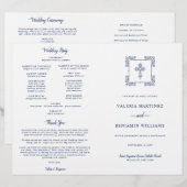  marineprogramma voor de blauwe katholieke bruilof (Voorkant / Achterkant)