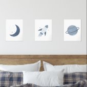 Marineraketschip Moon Planet Outer Space Kinder ka Muurkunst Sets (Slaapkamer)