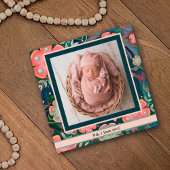  marineroze bloemige Schattigee foto Gepersonalise Fotoplaat