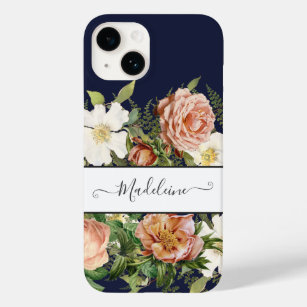  marineroze in White Floral met  bloemen Case-Mate iPhone 14 Hoesje