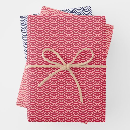  marineroze Koinobori visschaliepatroon Inpakpapier Vel (In situ)