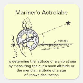 Mariner's Astrolabe Vierkante Sticker