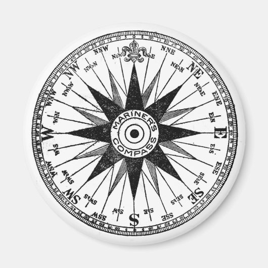 Mariner's Compass magneet (Voorkant)