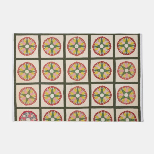 Mariner's Compass quilt Deurmat (Voorkant)
