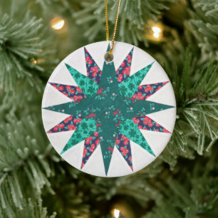 Mariner's Compass Quilt Ornament