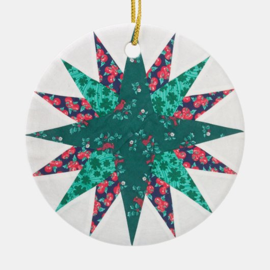 Mariner's Compass Quilt Ornament (Voorkant)