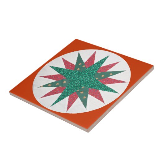 Mariner's Compass Quilt Tegel Tegeltje (Zijkant)