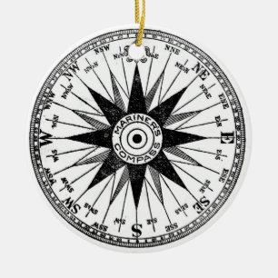 Mariner's Compass-versiering Keramisch Ornament