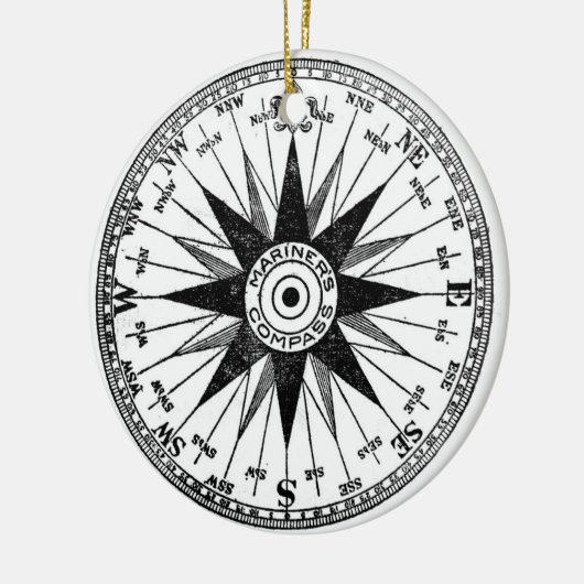  Mariner's Compass-versiering Keramisch Ornament (Links)