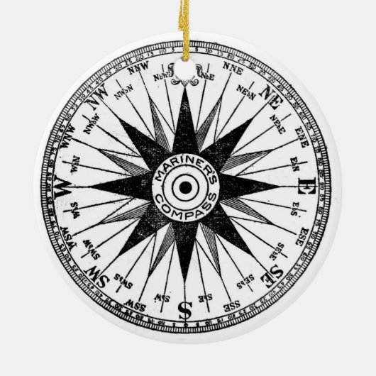  Mariner's Compass-versiering Keramisch Ornament (Achterkant)