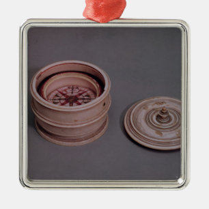 Mariner's kompas in een ivoren hoesje metalen ornament