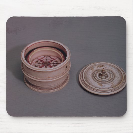 Mariner's kompas in een ivoren hoesje muismat (Voorkant)