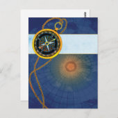 Mariner's Kompas Zakelijke Promotie Briefkaart (Voorkant / Achterkant)