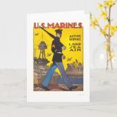 Marines - actieve dienst - land, zee, lucht kaart (Gele Bloem)