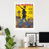 Marines - actieve dienst - land, zee, lucht poster (Thuiskantoor)