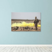 Marines bieden zekerheid canvas afdruk (Insitu (Houten vloer))