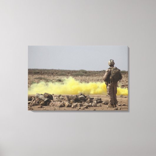 Marines bieden zekerheid canvas afdruk (Voorkant)