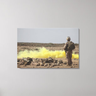Marines bieden zekerheid canvas afdruk