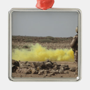 Marines bieden zekerheid metalen ornament