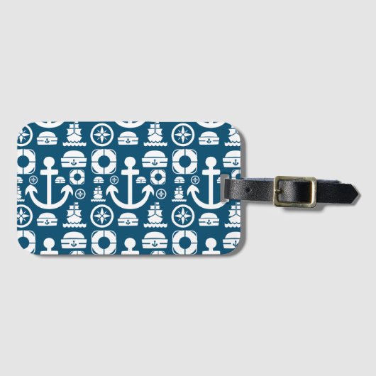 Marines Element zee patroon Bagagelabel (Voorkant (horizontaal))