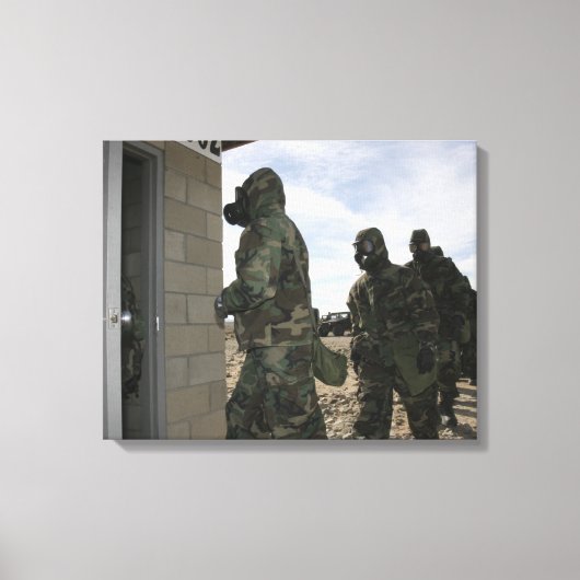 Marines en Sailors in de gaskamer Canvas Afdruk (Voorkant)