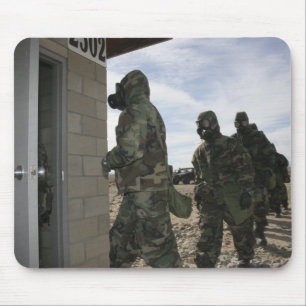Marines en Sailors in de gaskamer Muismat