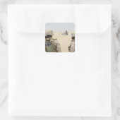 Marines en zeilors vierkante sticker (Tas)